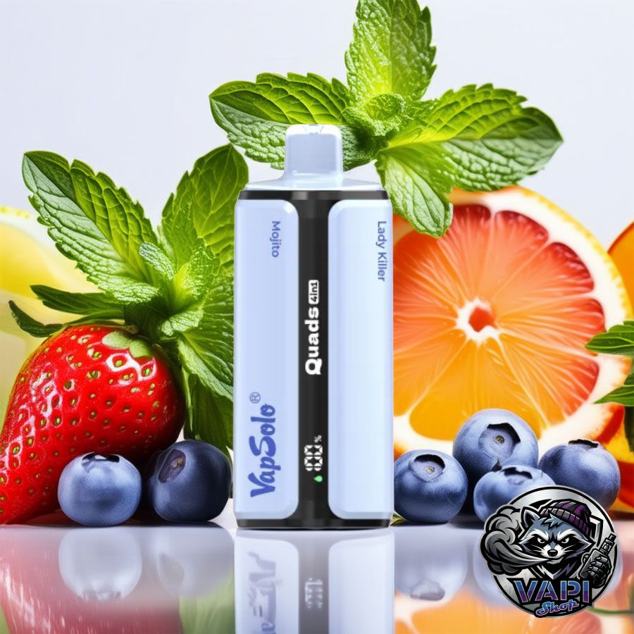 VapSolo Quads 80000 – Mojito & Monster Mango & Pink Lemonade & Lady Killer 5% VapSolo Quads 80000 – Mojito & Monster Mango & Pink Lemonade & Lady Killer 5%