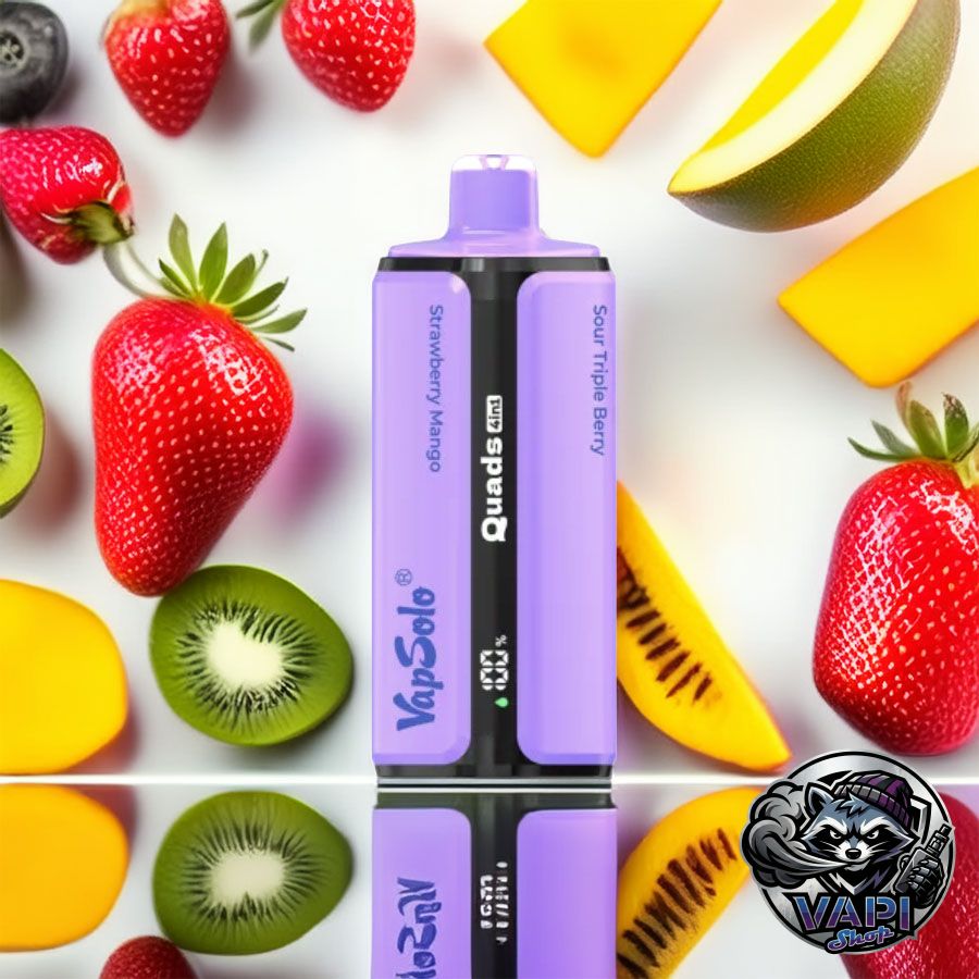 VapSolo Quads 80000 - Strawberry Mango & Blue Razz Lemonade & Vanilla Ice Cream & Sour Triple Berry 5% VapSolo Quads 80000 - Strawberry Mango & Blue Razz Lemonade & Vanilla Ice Cream & Sour Triple Berry 5%