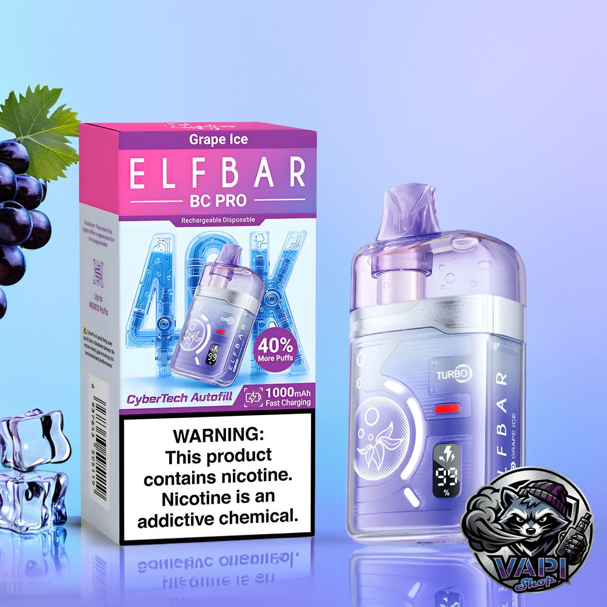 Elf Bar BC 40000 Pro – Grape Ice 5% Elf Bar BC 40000 Pro – Grape Ice 5%