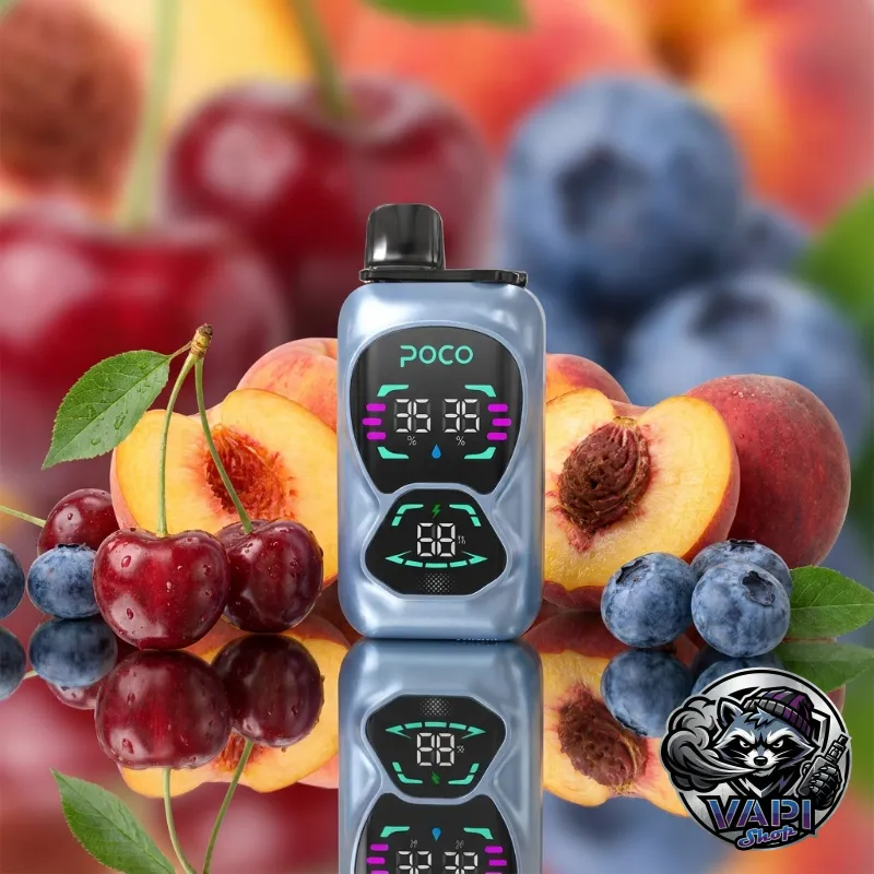 Poco Double 26000 - Cherry Peach Lemonade & Blueberry lce 5%