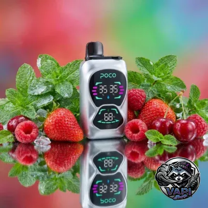 Poco Double 26000 - Cool Mint & Strawberry Raspberry Cherry lce 5%