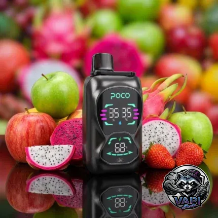 Poco Double 26000 – Black lce Dragon Fruit Strawberry & Double Apple 5%
