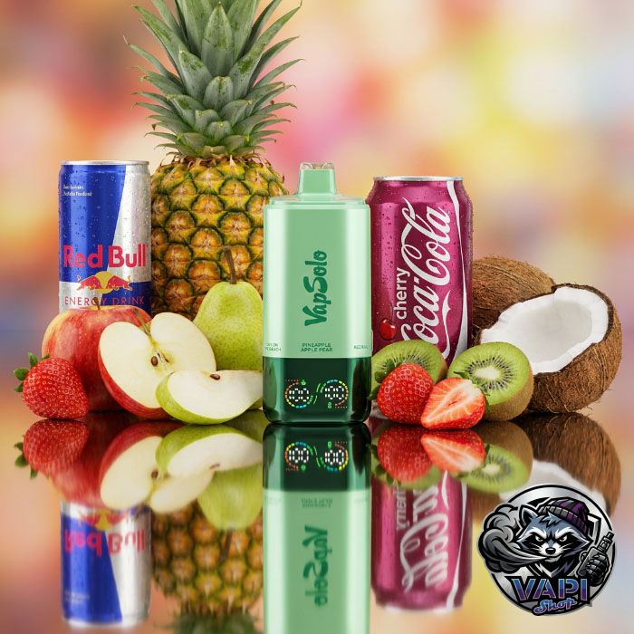 VapSolo 180K 6in1 Sixer – Pineapple Apple Pear & Red Bull & Cherry Cola & Solo#1 & Strawberry Kiwi & Sex On The Beach 5%