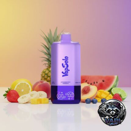 VapSolo 180K Sixer – Strawberry Banana & Lemon Lime & Peach Mango Pineapple & Watermelon Ice & Sour Triple Berry & Hami Melon 5%
